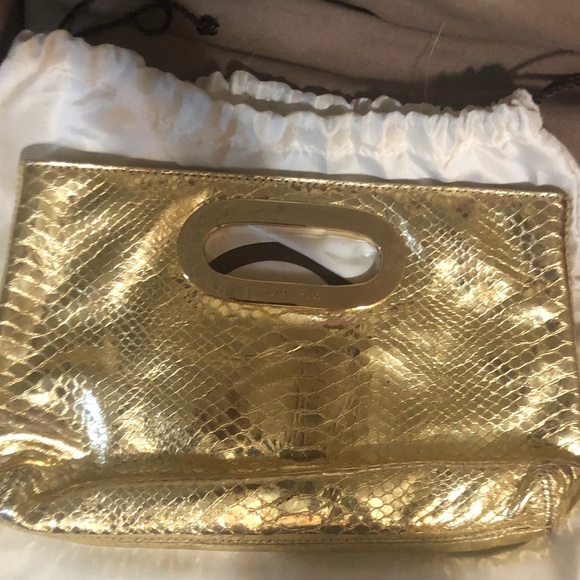Michael Kors Berkeley Metallic Python Embossed - Picture 1 of 5